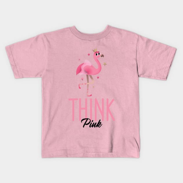 Think Pink Kids T-Shirt by soondoock